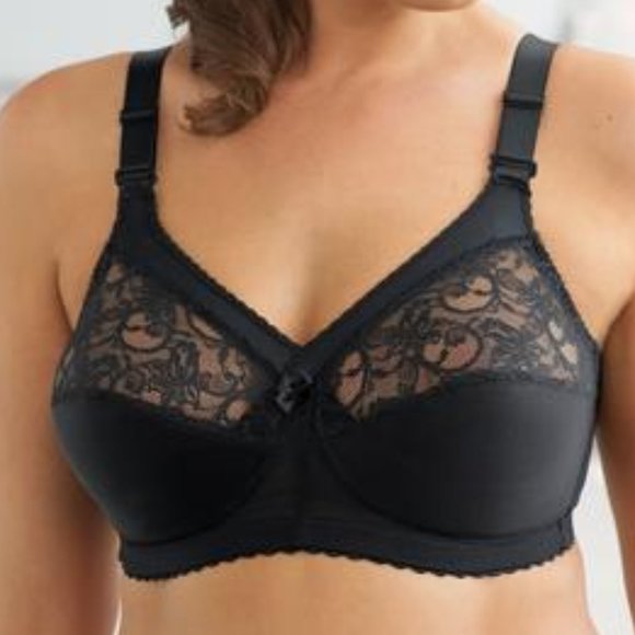 Set of 3! 42DD Glamorise MAGIC LIFT Bra (CONVERTIBLE-STRAPS) Wireless Black NEW - Picture 2 of 14